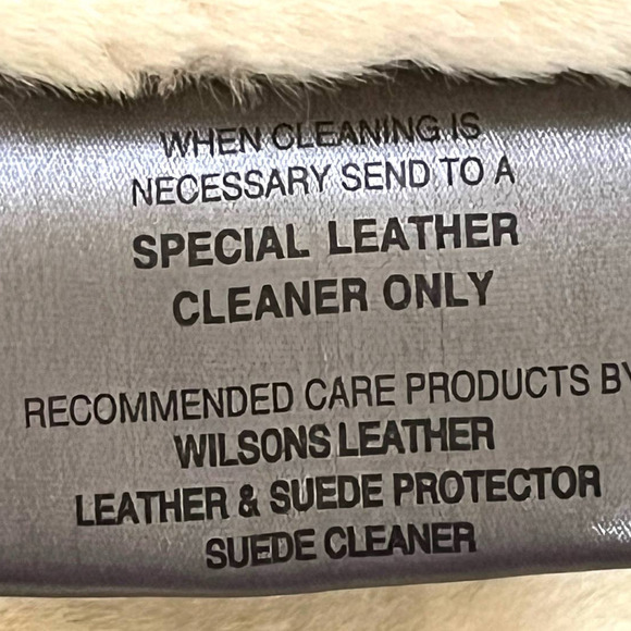 Wilsons Leather Suede Jacket, Large, Faux Fur-Lined Shawl Collar - Picture 9 of 9